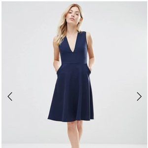 ASOS Alter Ruffle Pocket Pinafore Dress US 4/UK 8